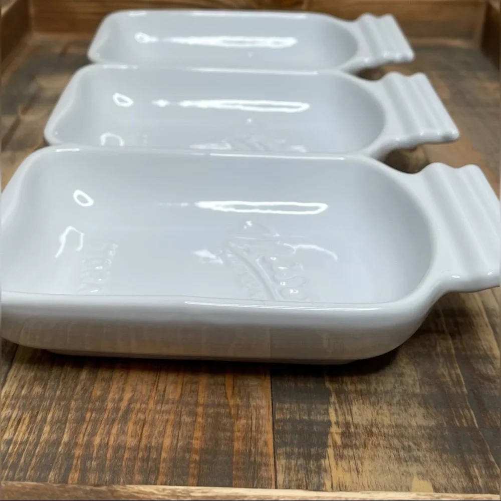 Mason Jar Design White 3 Section Tray